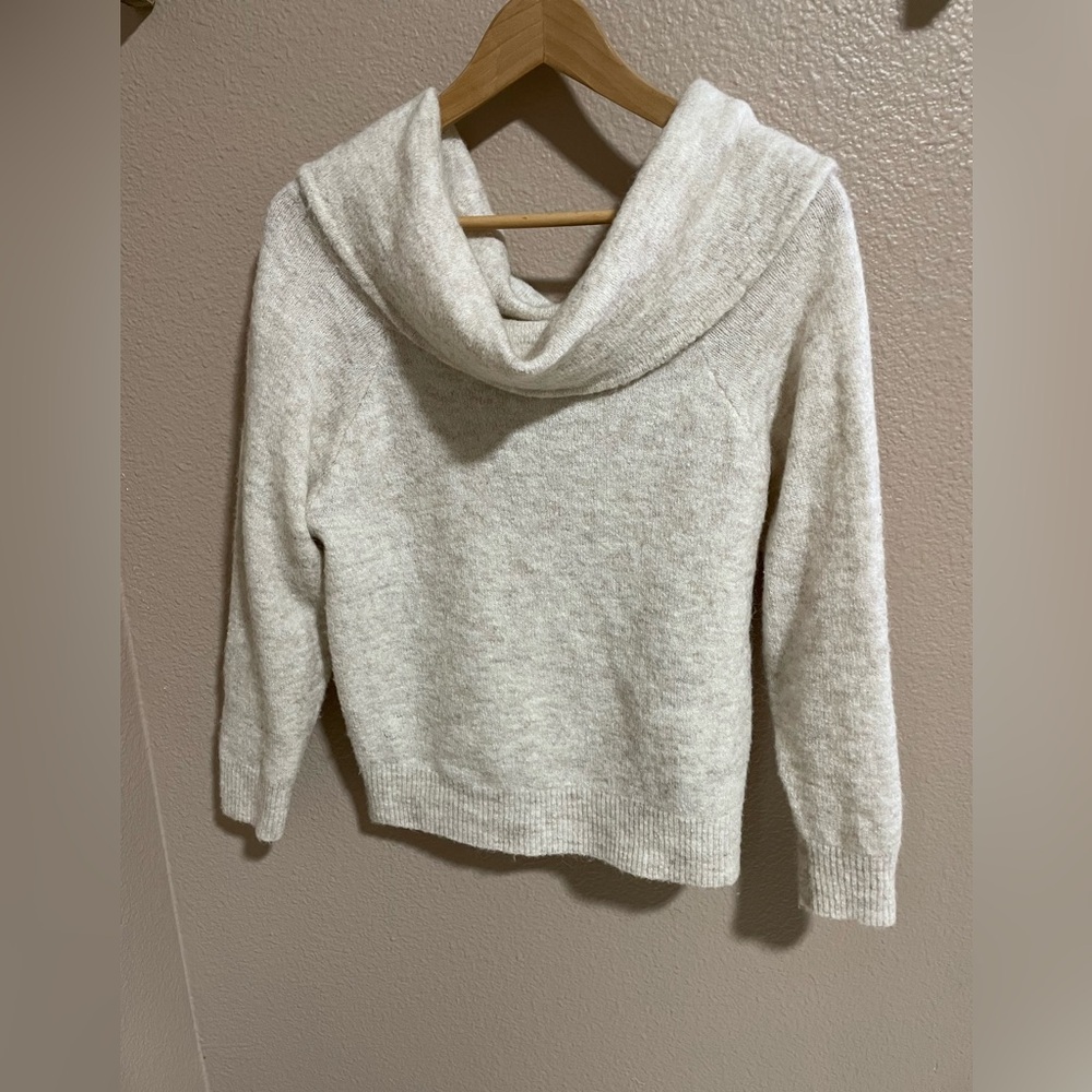 H&M Cream Cowl Neck wool alpaca blend Sweater